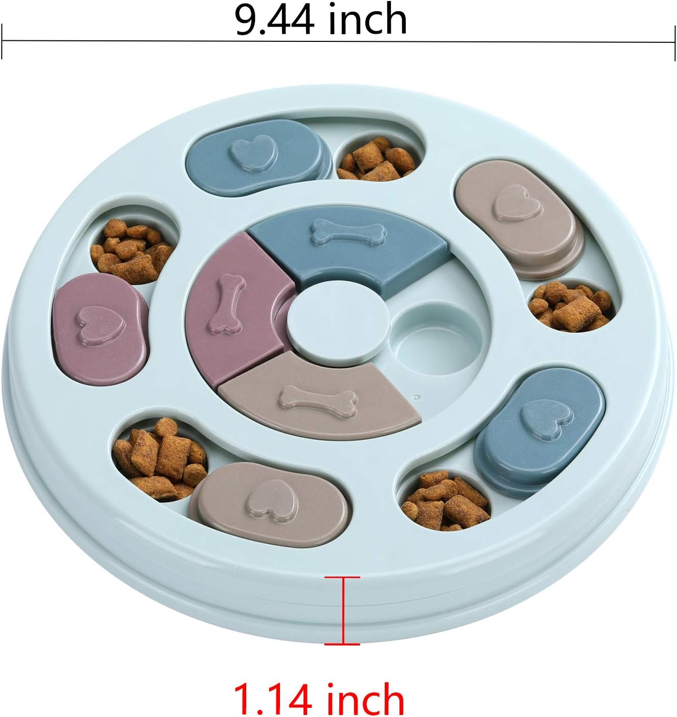 Puzzle per cani, giocattoli alimentari per cani per l'allenamento del QI e l'arricchimento mentale, puzzle con premietti per cani (blu)