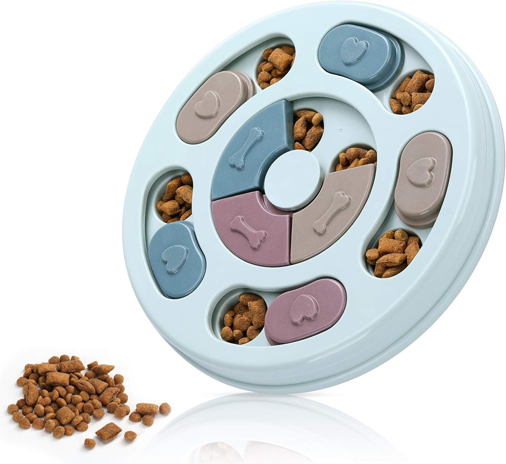 Puzzle per cani, giocattoli alimentari per cani per l'allenamento del QI e l'arricchimento mentale, puzzle con premietti per cani (blu)