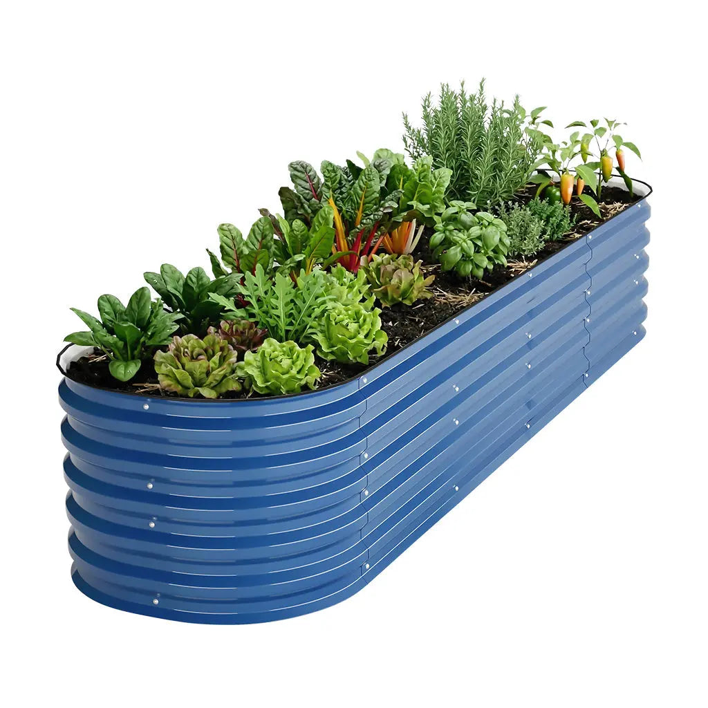 17'' Tall 8x2 Metal Raised Garden Beds (9 in 1)【Upgrade 2.0】