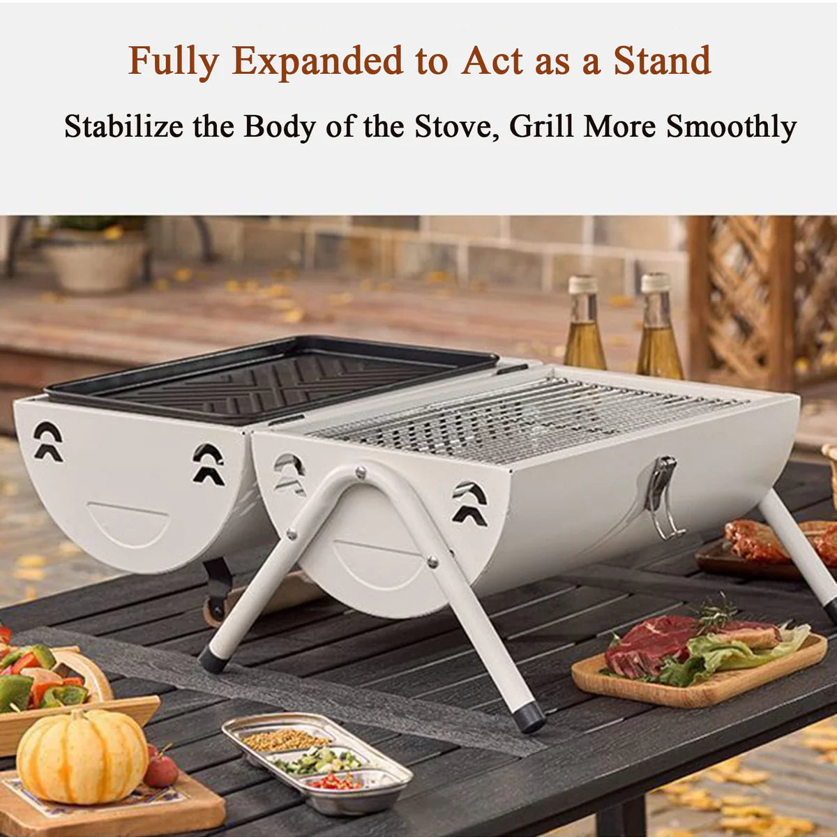 Portable Charcoal Grill for Outdoor Cooking Camping, Picnic, Garden, Travel Bbq
