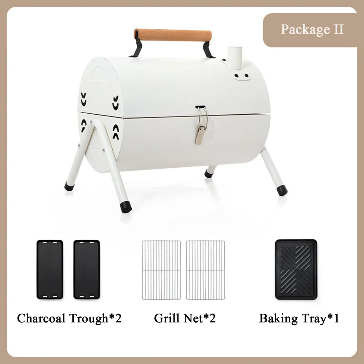 Portable Charcoal Grill for Outdoor Cooking Camping, Picnic, Garden, Travel Bbq